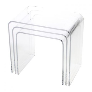 Clear Modern Acrylic Coffee <b>Table</b> and Dining Furniture <b>Small</b> Perspex End <b>Table</b> - Product Image 4
