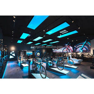 Accessoires de vélo électrique moderne, luminaires, magasin de vélo de détail personnalisé, Design d'intérieur pour hommes, Kit de cyclisme de montagne, présentoir au sol - Product Image 2