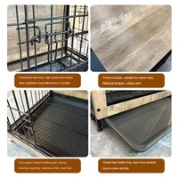 Meuble de salon moderne en bois massif pour chien, table d'appoint, cage écologique et peu encombrante pour animaux de compagnie