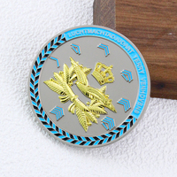 Pièce de collection bicolore plaquée or et argent, moulée sous pression double face, médaille commémorative personnalisée à deux couleurs, conception gratuite
