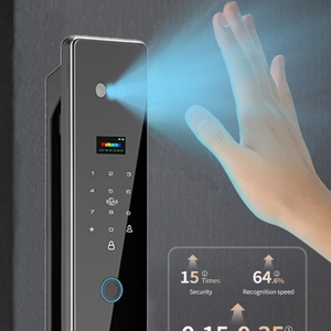 Kunci Pintu Pintar Glomarket Tuya dengan Pengenalan Wajah 3D, Sidik Jari, Panggilan Video, WiFi, Penyimpanan Cloud, Kode Kunci, dan Kata Sandi untuk Kayu/Aluminium - Product Image 4