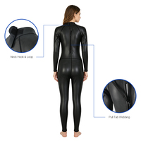 Combinaison de plongée en néoprène lisse à fermeture éclair sur le devant, manches longues, épaisseur 3 mm, pour le triathlon, la plongée, le surf et la plongée libre, pour hommes