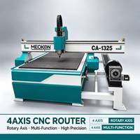 Routeur CNC multifonctionnel 4 axes à tête unique avec axe rotatif, gravure 2D et 3D pour pièces en bois cylindriques et plates