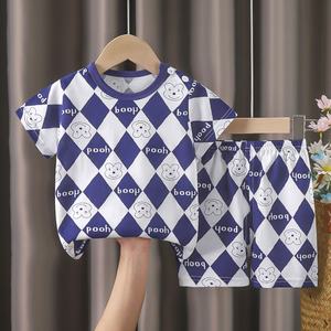 East Brilliant ODM/OEM costume d'été à manches courtes pour enfants dessin animé bébé enfants vêtements filles sport enfant ensembles - Product Image 4