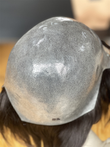 SHY Haute Qualité Européenne Cheveux Cuticules Alignés Full PU Perruques Médicales pour la Perte De Cheveux Femmes 10*10 Pouces Toppers Transparent Droite - Product Image 4