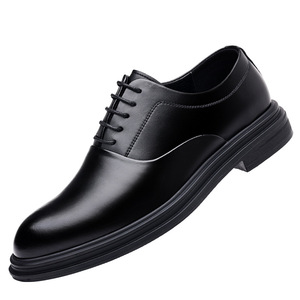 Chaussures Richelieu en cuir pour hommes à bout pointu, respirantes, avec semelle en caoutchouc, pour mariage, tenue de cérémonie et affaires, collection automne - Product Image 5