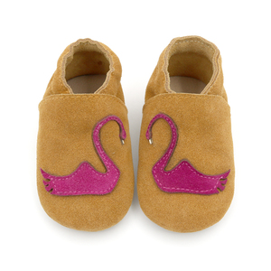 Hot bé đế da phim hoạt hình Flamingo chống trượt sàn trẻ em bé vớ trẻ em giày - Product Image 3