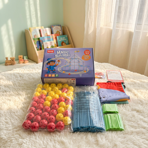 DIY 228 pièces Jouet éducatif Tente de jeu Construisez votre propre château Kits de construction à grande échelle Kit de construction de fort - Product Image 1