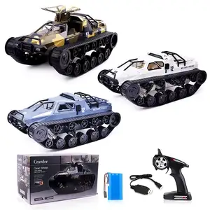 Hot 1:12 Sale 4wd High Speed Rc Tank G2061 Off-road Crawler Track with LED All Terrain Remote Control Drift Car Toys for kids