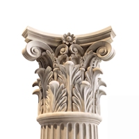 Colonne corinthienne décorative en GRC sur mesure, imperméable et résistante à l'humidité, design européen pour hôtel, porche, villa