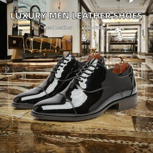 Chaussures habillées de luxe neuves pour hommes, en cuir véritable faites à la main, à lacets, antidérapantes, pour mariage et affaires, prix d'usine - Product Image 2