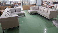 Ensemble de canapés et chaises de salon, design minimaliste européen, deux places, en tissu, vente en gros