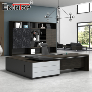Sinonis High-end Modern Office Furniture <b>Set</b> Executive Manager <b>Desk</b> with Side Cabinet One-stop Matching Furniture Factory Direct - Product Image 5