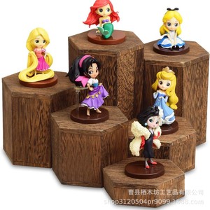 Hexagonal Wooden <b>Desktop</b> Display Rack For Dolls Figurines Jewelry Perfume Storage 6 Tier Solid Wood <b>Shelf</b> - Product Image 4