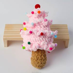 สินค้ามาใหม่ ชุดทำต้นคริสต์มาสแบบถักไหมพรม วัสดุทำจากผ้าขนสัตว์  งานแฮนด์เมด  ดอกไม้ประดิษฐ์ถักโครเชต์  ของตกแต่งต้นไม้สำหรับเทศกาลคริสต์มาส - Product Image 4