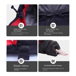 Invierno grueso a prueba de frío adulto al aire libre Camping saco de dormir sobre tipo 3 temporada se puede empalmar interior Almuerzo - Product Image 3