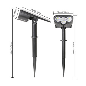 Lámpara Solar para Camino de Jardín de 40 cm, IP65, Impermeable, LED, para Exteriores, para Iluminación de Jardín y Paisaje - Product Image 1