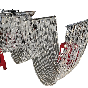 Top Rated Light Luxury Modern Style LED Crystal Bead Chain AC Powered IP68 <b>Wedding</b> Party Indoor <b>Ceiling</b> Chandelier - Product Image 1