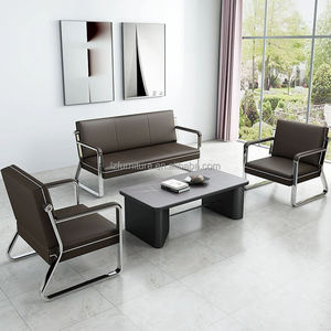 Conjunto de Sofás de Cuero Modernos para Gerentes de Oficina, Buen Precio, Sofá para Oficina Ejecutiva, Sofás Contemporáneos - Product Image 1