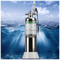 Sistema de CO2 para Acuario con Difusor Acrílico y Reactor de Cilindro de Acero Inoxidable de 2.4L, Ecológico, Certificado CE ROHS