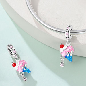 Abalorio Colgante de Cobre con Esmalte de Frutas (Fresa, Aguacate, Piña, Cereza) para Pulsera, Joyería para Mujeres y Niñas, Regalo - Product Image 4