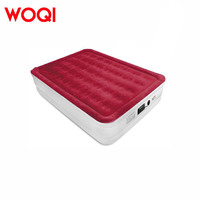 WOQI-Matelas gonflable double de luxe, facile à installer, auto-gonflant, avec pompe intégrée, pour l'extérieur, en PVC