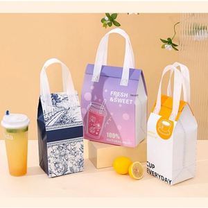 Sacs isothermes en aluminium tendance pour thé au lait et café à emporter, sacs isothermes personnalisés en non-tissé - Product Image 1