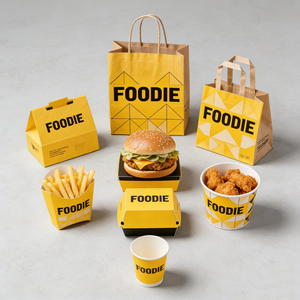 Free Design Takeaway Food Packaging Cardboard Sandwich Hamburger Packing <b>Box</b> Customized Printed Square Kraft Burger <b>Box</b> - Product Image 2