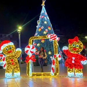 <b>Gingerbread</b> <b>Man</b> Christmas Light Sculpture for Commercial Streets Shopping Plazas Parks Resorts and Festival <b>Decor</b> - Product Image 1