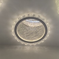 Luz de techo LED para dormitorio de estilo nórdico, luz de techo LED redonda, luz de techo acrílica para dormitorio de diseño moderno
