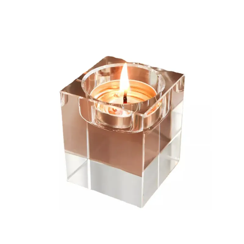 חתונה מסיבת שולחן פמוט Centrepiece קישוט Tealight קריסטל פמוט