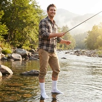 Chaussettes blanches pour jeunes 100% nylon + élasthanne imperméables, respirantes à 3 couches, pour la randonnée, le trekking, la course à pied, les sports de plein air, le cyclisme