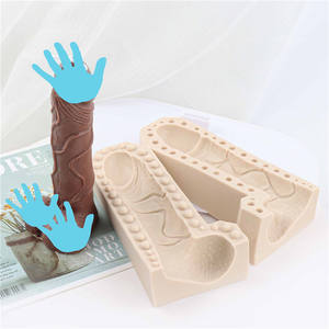 3D adulte mâle gode Silicone moule Sexy pénis moule savon chocolat <span class=keywords><strong>bougie</strong></span> polymère argile gâteau décoration outil mâle organe moule - Product Image 4