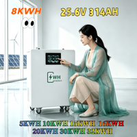 Stock UE Système de stockage d'énergie domestique 24V 314AH 8KWH 25.6V 300Ah 200AH 100AH 16 Kwh 15Kw 10Kw Pack de batteries lithium-ion LiFePO4 48V