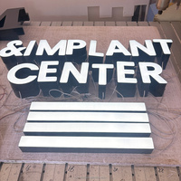 Enseigne lumineuse 3D LED personnalisée pour clinique dentaire, lettres alphabet étanches et illuminées pour façade extérieure de cabinet dentaire