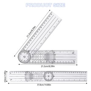 Plastik gonyometresi temizle hızlı açı İletki açı bulucu cetvel okul ofis ölçüm çizim öğrenciler için çalışmak - Product Image 6
