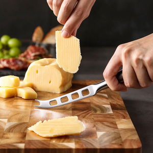 Custom Logo Stainless Steel Cheese <b>Knife</b> Factory Supply Multi Holes Design Cheese <b>Slicing</b> <b>Knife</b> Wholesale Kitchen Utensil - Product Image 1
