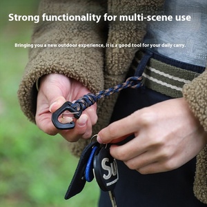 7-Core <span class=keywords><strong>Keychain</strong></span> Đèn pin công cụ nhỏ bện dây ô dây buộc với vòng chìa khóa đa chức năng phụ kiện ngoài trời làm bằng nhựa - Product Image 3