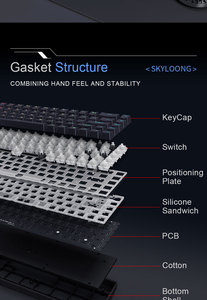 Skyloong Gk68 Ông <span class=keywords><strong>e</strong></span>-thể thao Gateron chuyển đổi từ bàn phím cơ khí chơi game Bàn phím tốc độ cao - Product Image 4