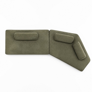 Sofá Ergonómico de Tela de Tres Plazas para Sala de Estar Residencial con Soporte de Producción Personalizado OEM Práctico - Product Image 2