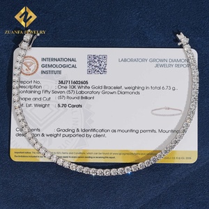 Lab Grown Diamond Tennis <b>Bracelet</b> 3mm White Gold Rhodium Plated Round Brilliant Cut IGI Certified Luxury Wedding Gift Unisex - Product Image 6