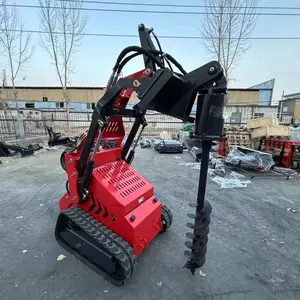 Goedkoopste Bosbouw Mulcher Skid Stuur 400Kg 600Kg Wielspoor Elektrische Skid Stuur Loader Rots Zaag Trencher