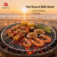 Grille de barbecue jetable en acier, ronde, sur mesure, à prix abordable, pour la vente en gros, à nettoyage rapide, anti-corrosion, avec rebord