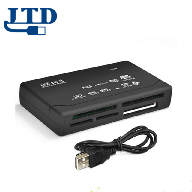 USB High Speed External All in One Mini Memory Card Reader for CF XD SD MS SDHC + Microfiber Cloth Card Readers