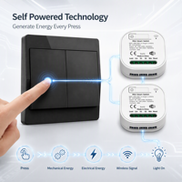 Module de relais intelligent WiFi QICHIP QX-301-305jswf RF433 16A 240V IP44 étanche pour éclairage mural avec application Smart Life