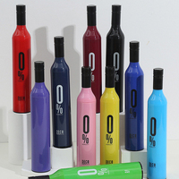 CHUVABAND Parapluie pliant manuel 21 pouces 8K avec impression de logo personnalisé, parapluie bouteille de vin, cadeau promotionnel économique
