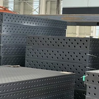 Meja Las Modular 3D Presisi Tinggi Sistem Lubang 5 Sisi Meja Kerja Besi Cor untuk Fabrikasi Logam Industri