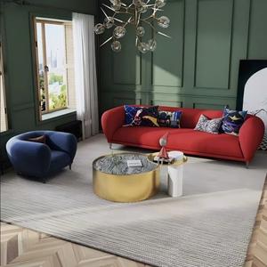 Combinación colorida Apartamento Sofá de gama alta, Castillo de Roch, Francia Color Contrastante Globo aerostático Viajero Arte Diseño Sofá - Product Image 3