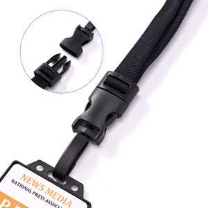 OEM Großhandel Langlebiges & Abreißbares Polyester-Schlüsselband mit Karabinerhaken, Mehrfarbig Siebgedrucktes Logo für Ausweishalter - Product Image 3