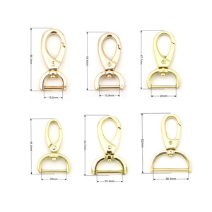 Sang Trọng Keychain Phần Cứng Vòng Chìa Khóa Clasp Mùa Xuân Snap Hook 16Mm Xoay Tôm Hùm Clasp Cho Dây Đeo Bằng Da - Product Image 5